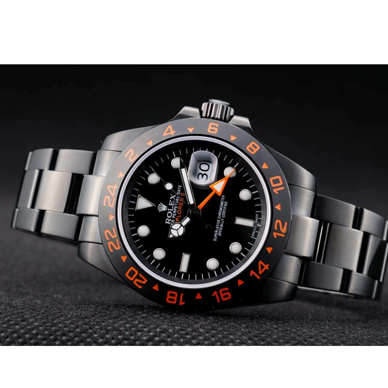 Aaa replica watch Black Black Dial Explorer Rolex Bezel Watch Ceramic 0617